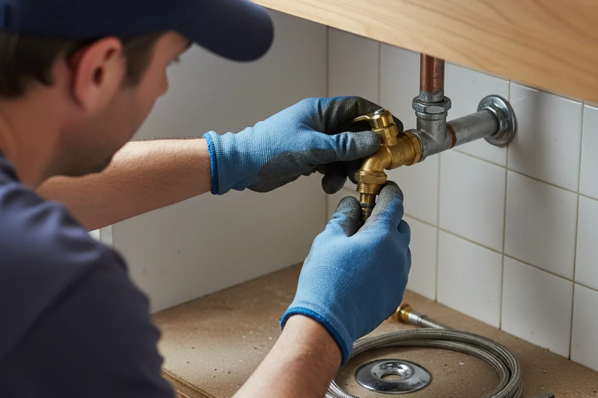Shutoff valve and fitting work during Repiping in Woody